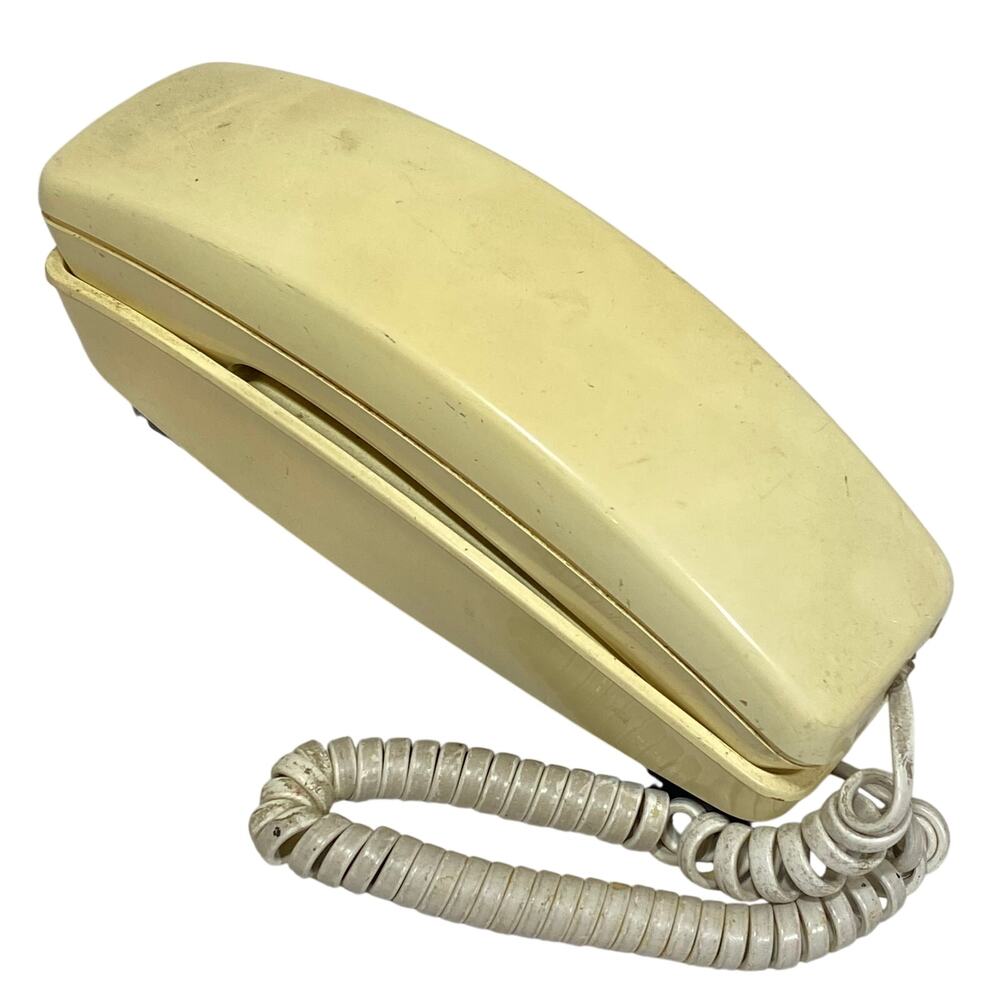 GTE Styleline Push Button Telephone Landline Wall Desk Phone Model 980 Ivory